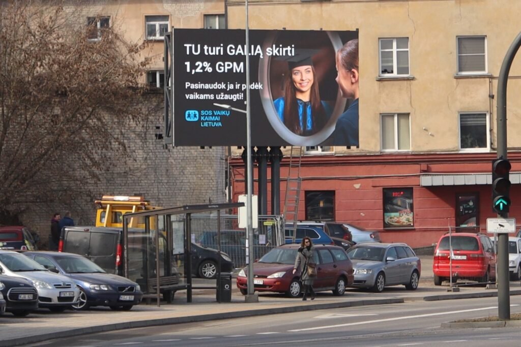 Kaunas, Centras – Miesto lauko LED ekranas